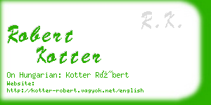 robert kotter business card